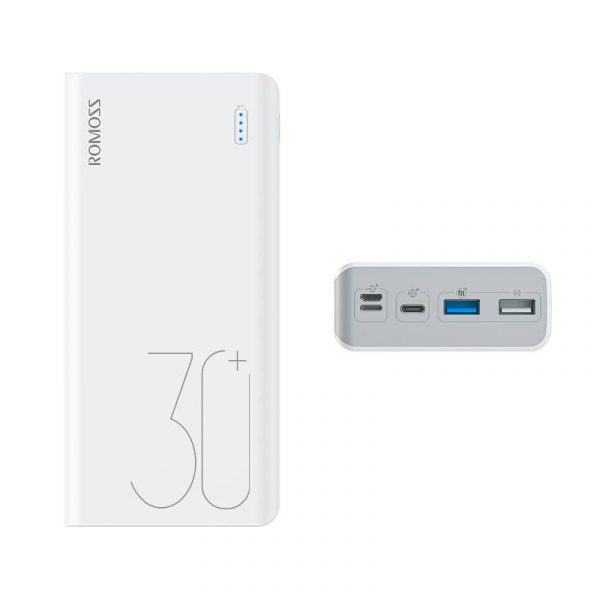 Romoss Power Bank 30000Mah 18W Fast Charging Powerbank External Portable Battery Charger 30000Mah Powerbank For Iphone Xiaomi Mi 6 Ukamart