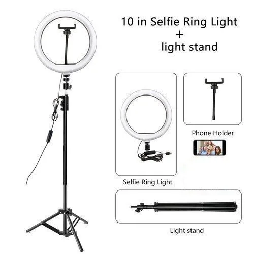 10 Inches Ring Light With Tripod