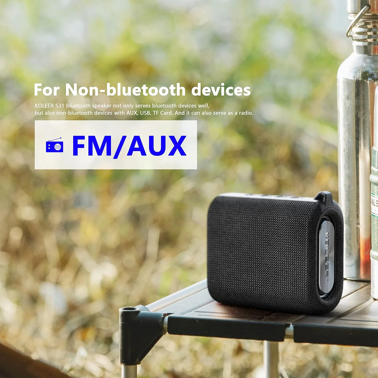 Koleer S31 Wireless Speaker 5 Koleer S31 Waterproof Wireless Bluetooth Bass Speaker