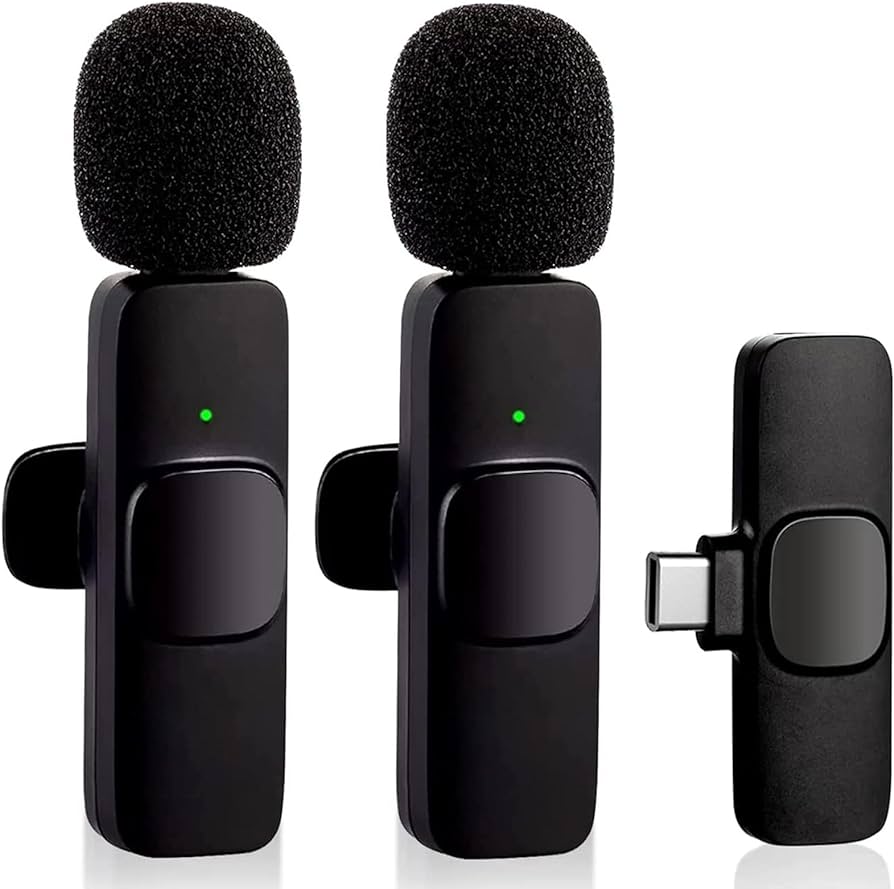 Wireless Lavalier Double Microphone For Smartphone