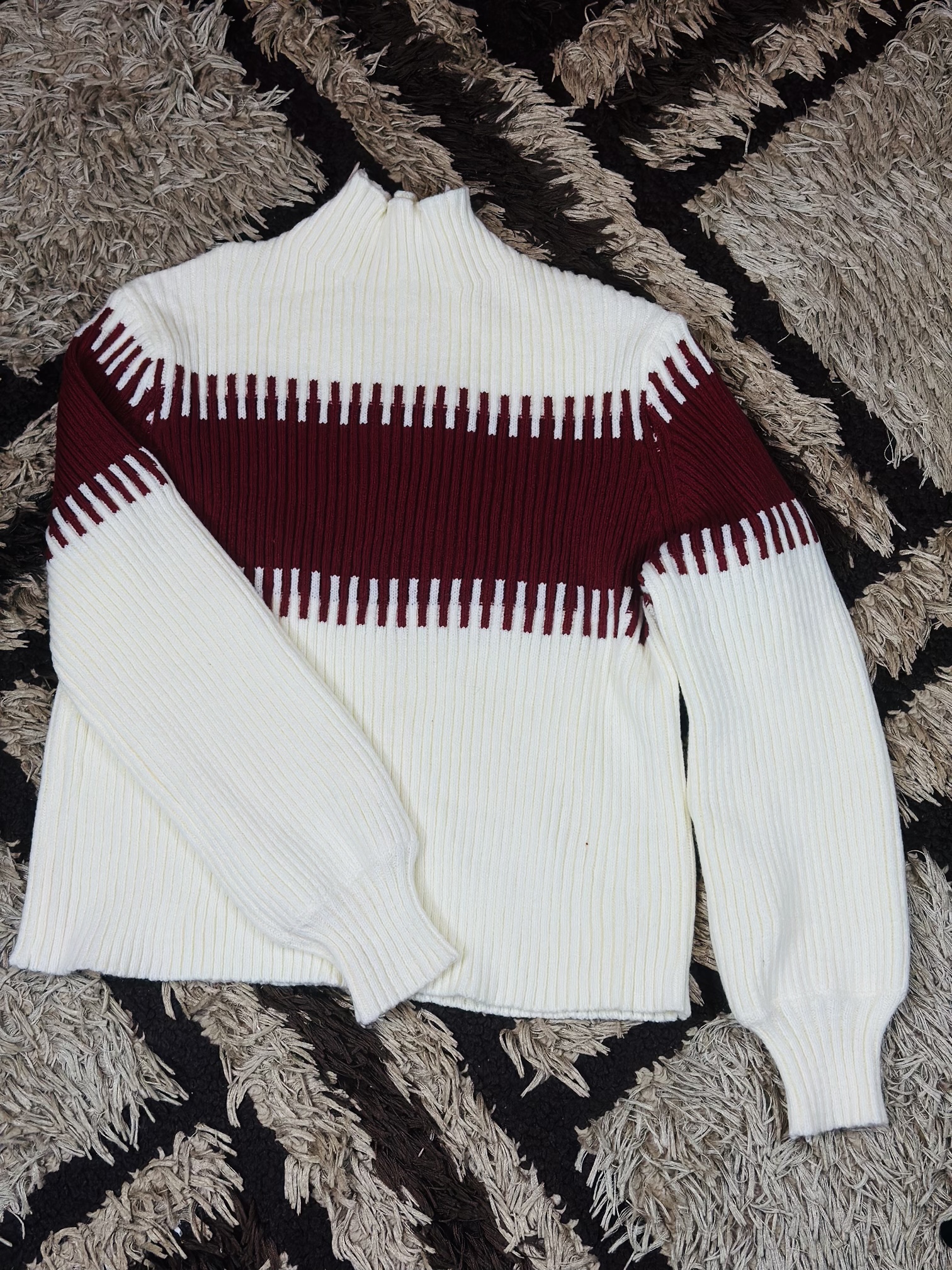 10 to 15 Years Children French Flossy Balon Sleeve Mock Neck Sweater 1 10 to 15 Years Children French Flossy Balon Sleeve Mock Neck Sweater