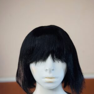 10inch Black Hair Fringe Bob Wig