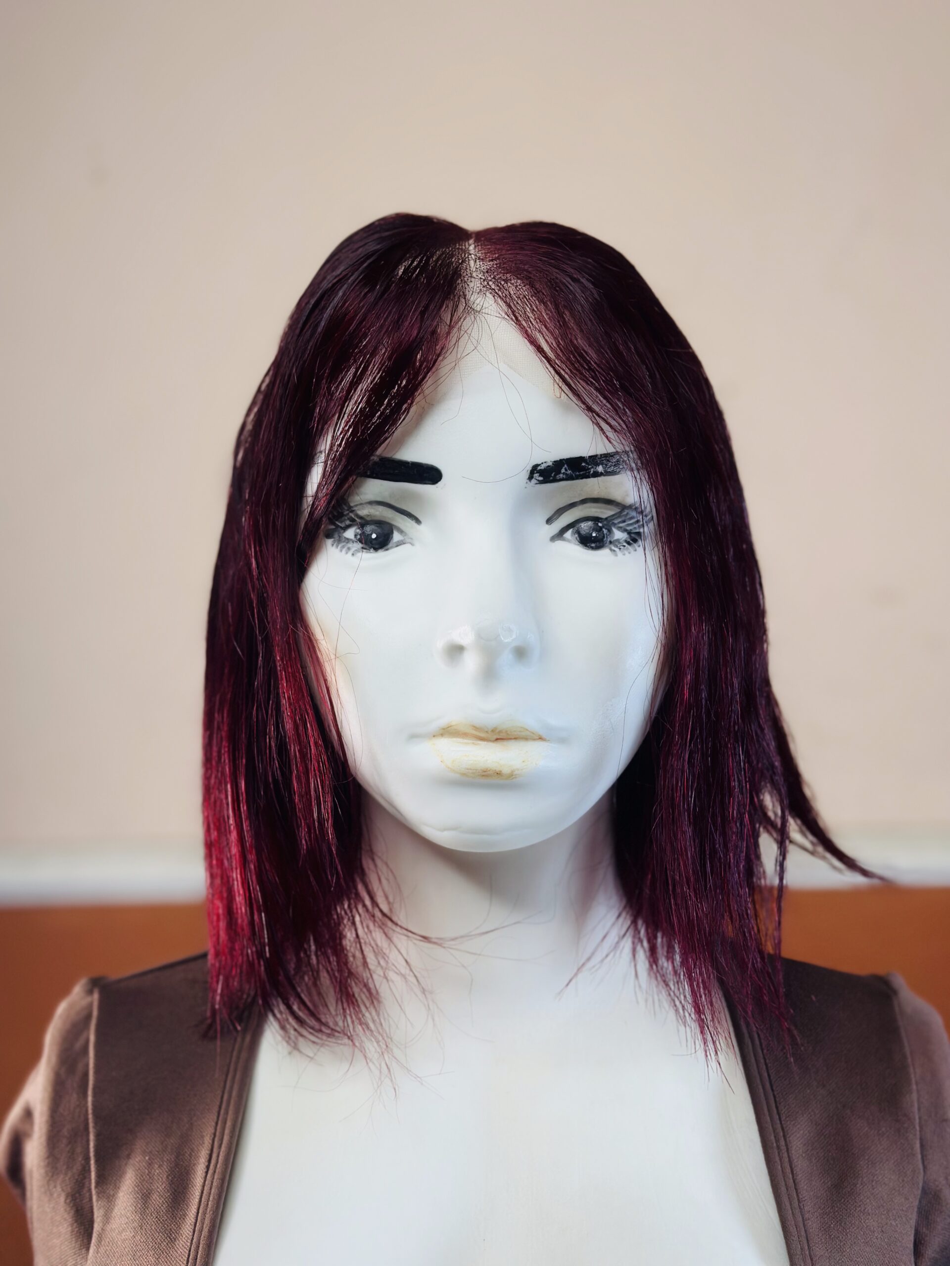 10inch Burgundy Bob Wig