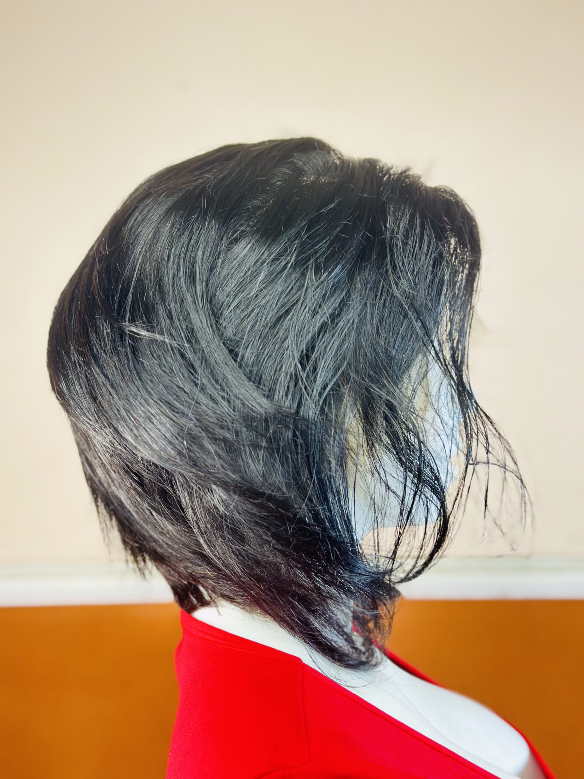 12Inch Black Full Frontal Spiral Curl Hair