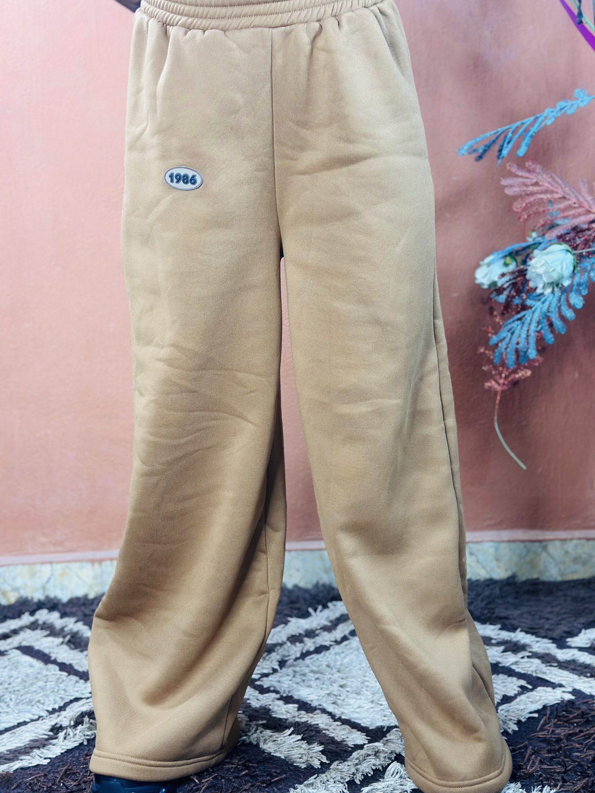 1986 Brown Wide Leg Sweat Pant