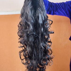 22inch Curly Dark Ponytail Hair Extension