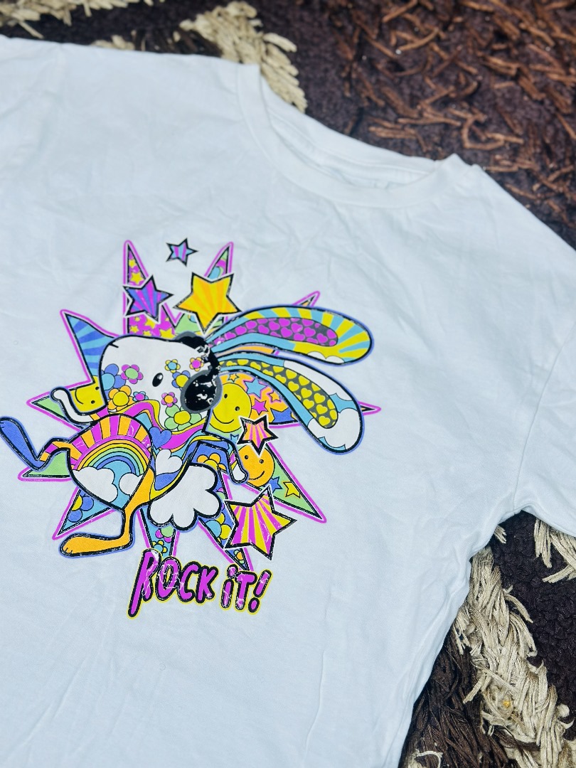 3 to 5 years Next Girls White Bunny Rocket Shirt