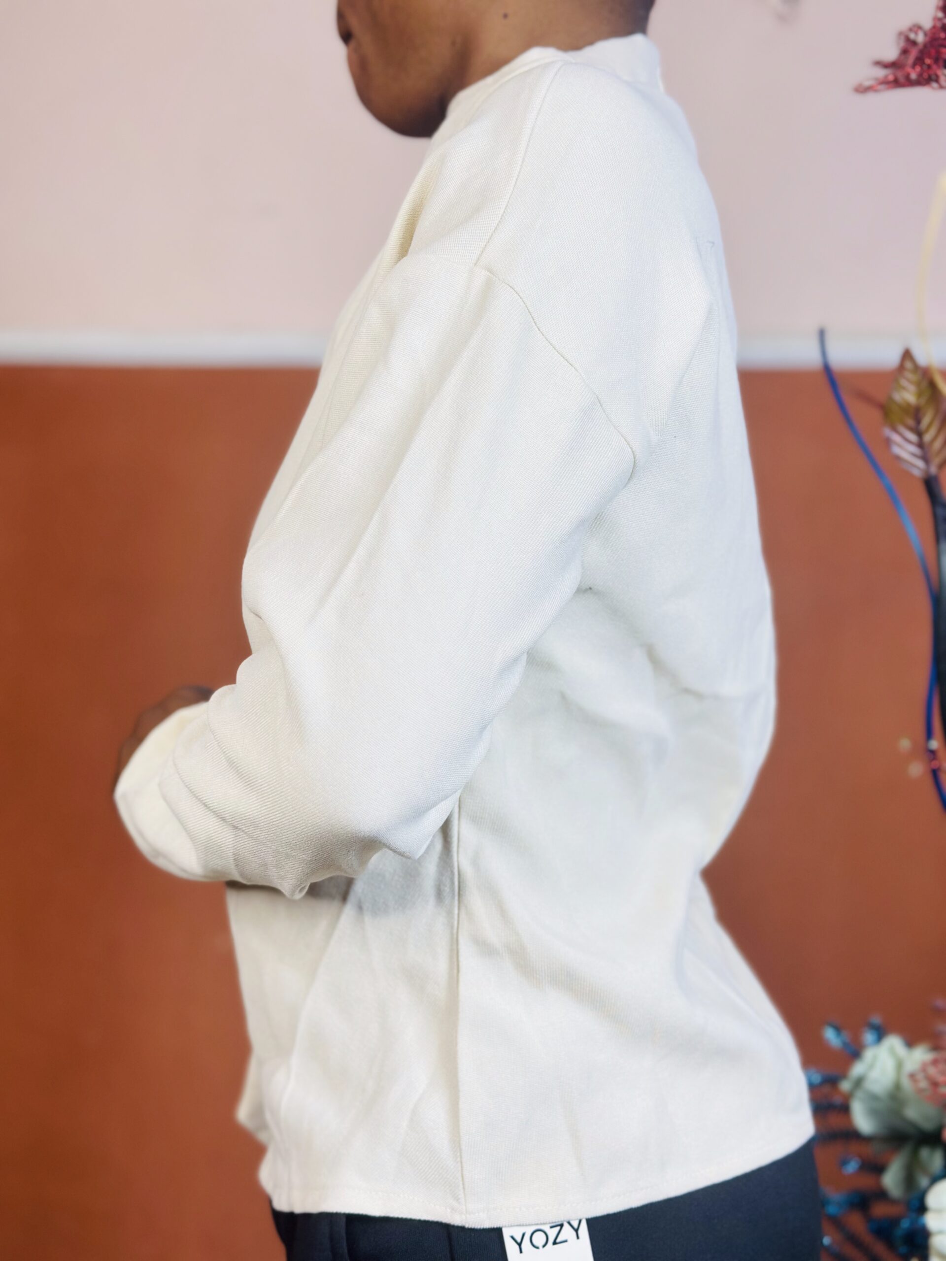 36 Beige Yozy Brand Tie front Jacket