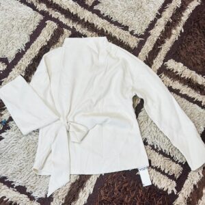 36 Beige Yozy Brand Tie front Jacket