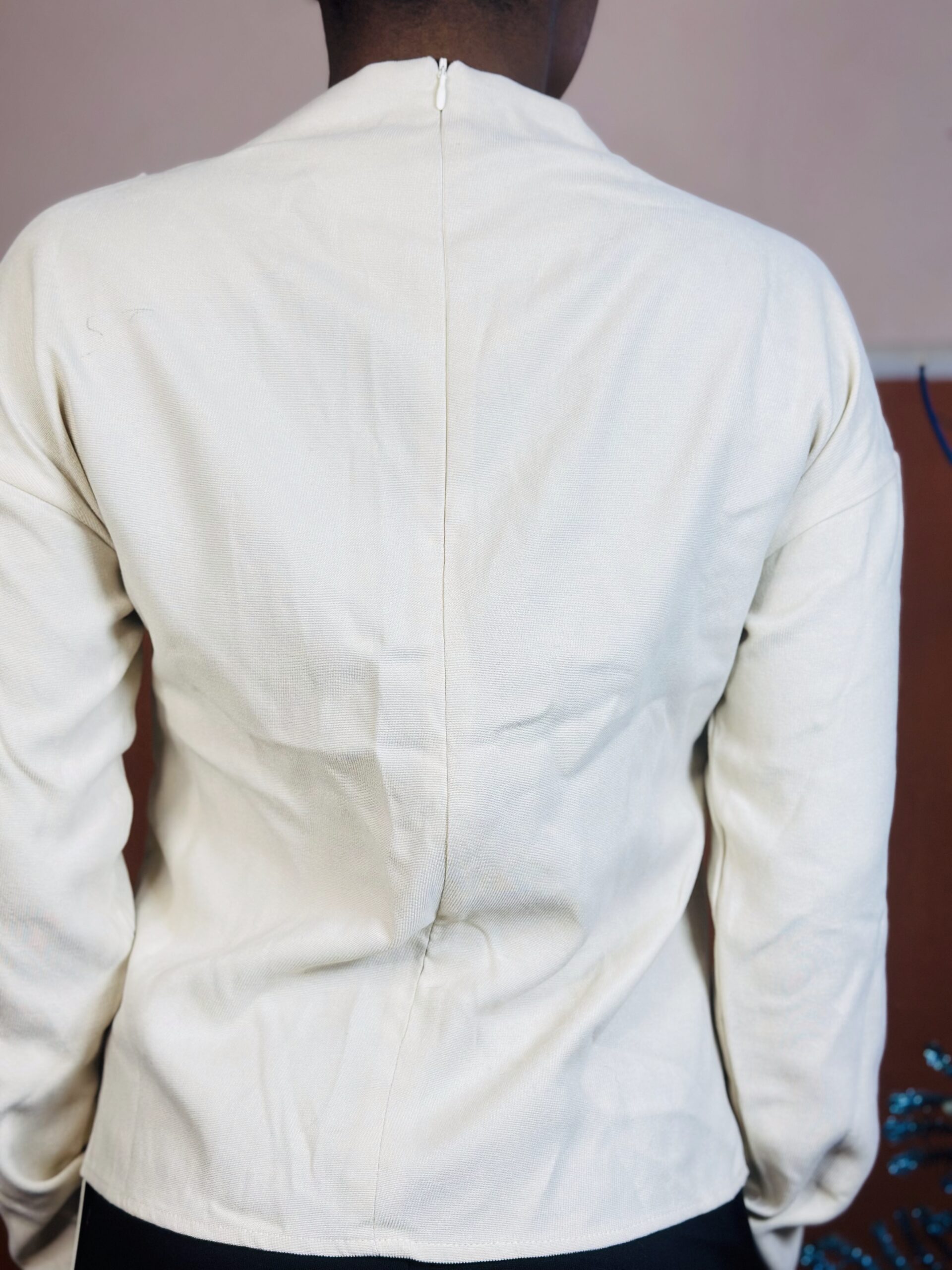 36 Beige Yozy Brand Tie front Jacket