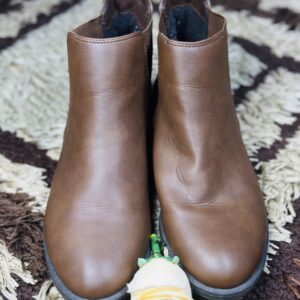 38 George Softsoles Brown Faux Leather Chelsea Boot