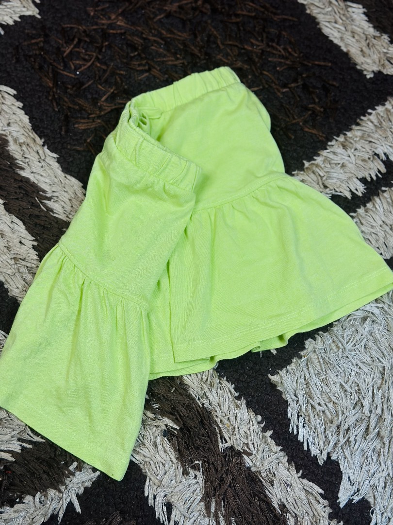 4 to 5 years children Mint Green Scooter skirt with Undershorts
