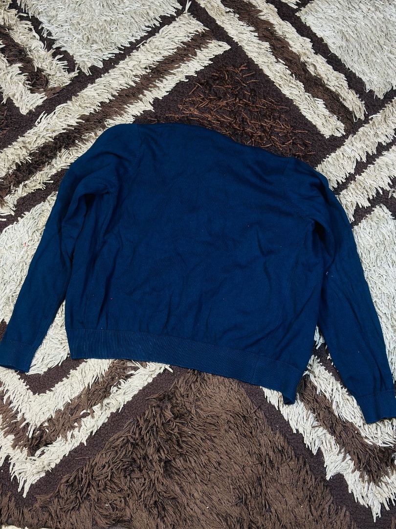 7 to 10 years children blue Uniqio V neck Cardigan wool