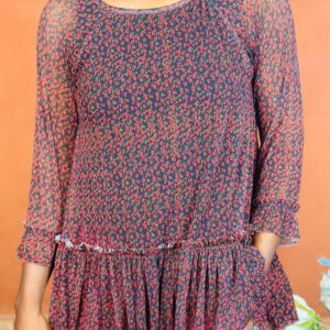 14 to 18 years Whistles Riley Degrade Floral Silk Popover