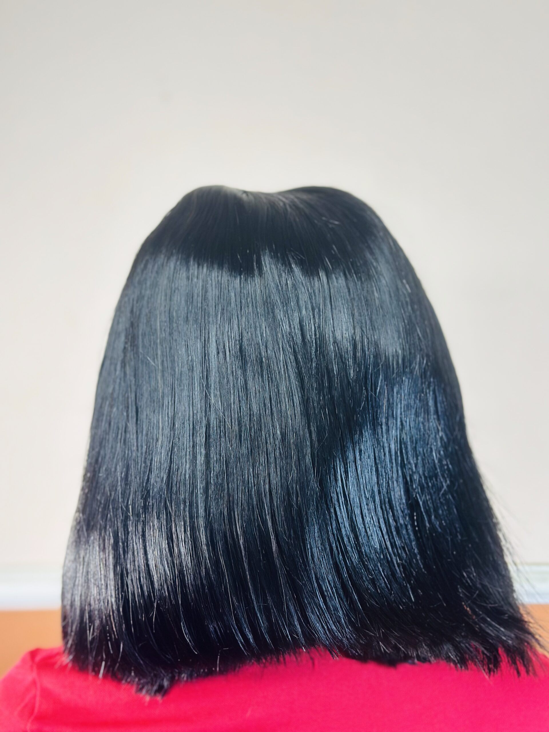 Black Color 12inch C Part Bob Wig