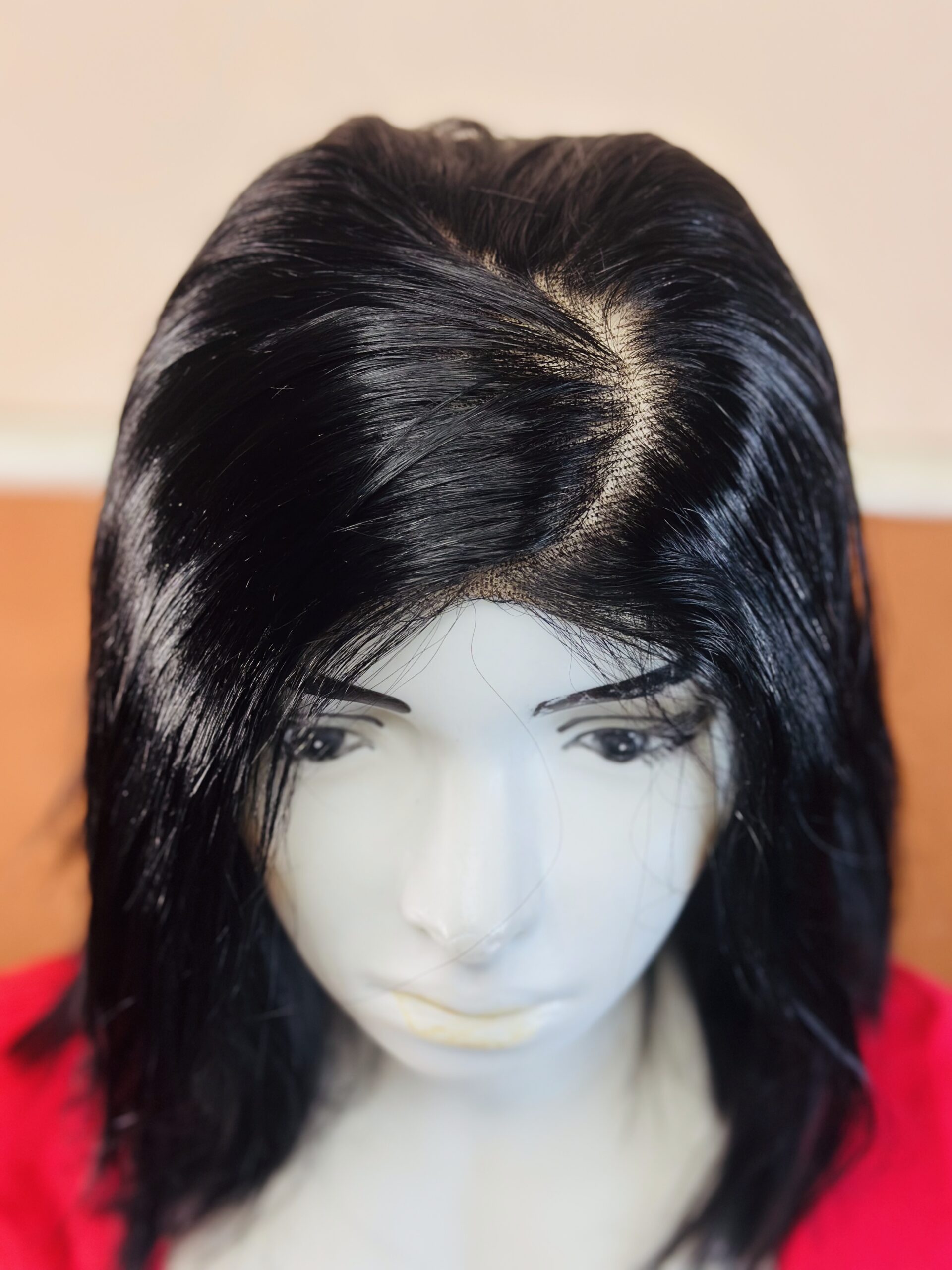 Black Color 12inch C Part Bob Wig