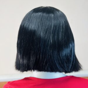 Black Colour 10inch Full Fringe Wig