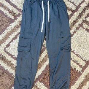 Black Men Cargo Polyester Sport Pants