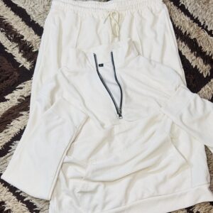 COOFANDY Men Quarter Zip Tracksuit Longsleeve and Wide leg Pant