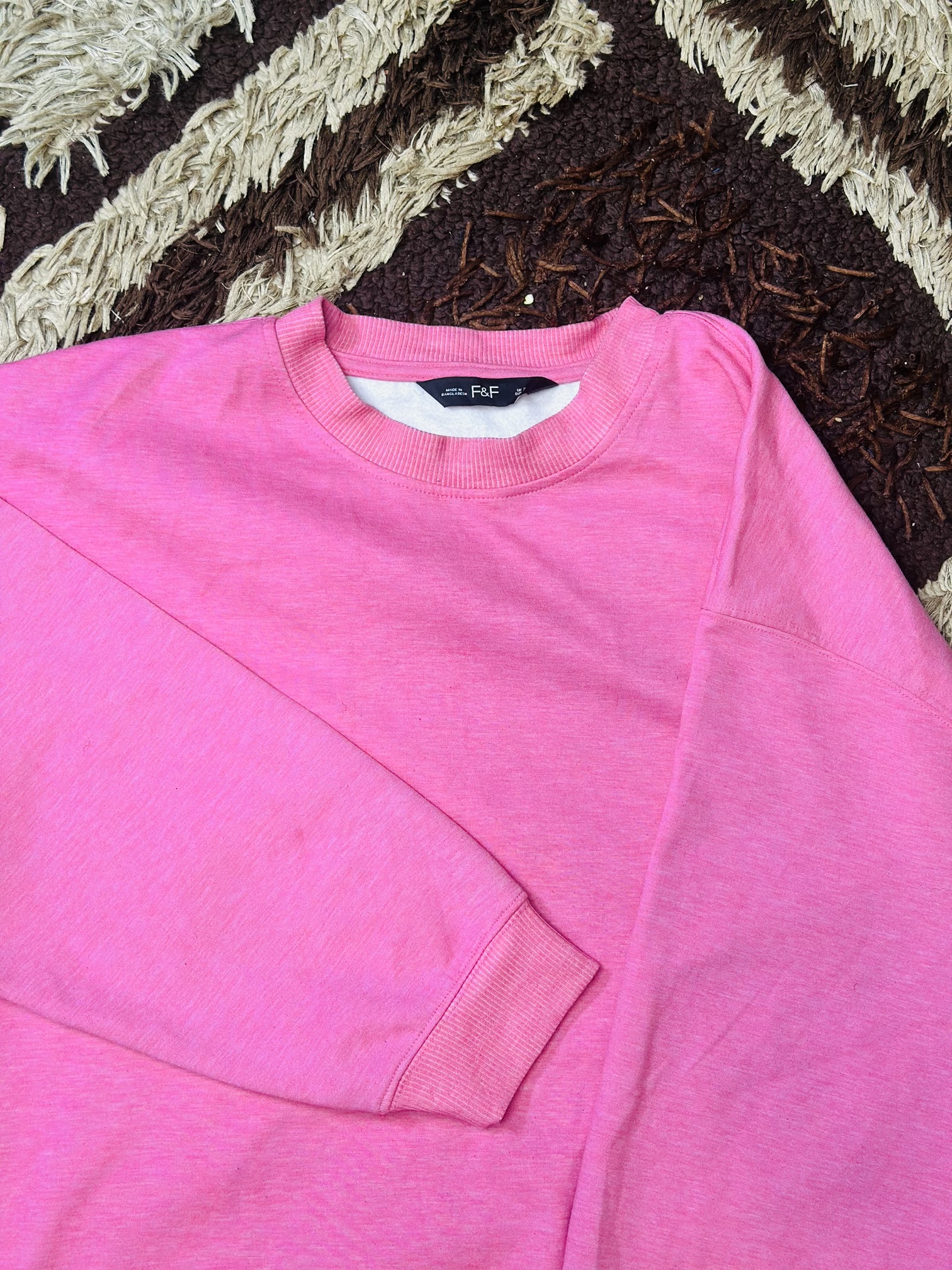 F and F Pink Crew neck Sweatshirt