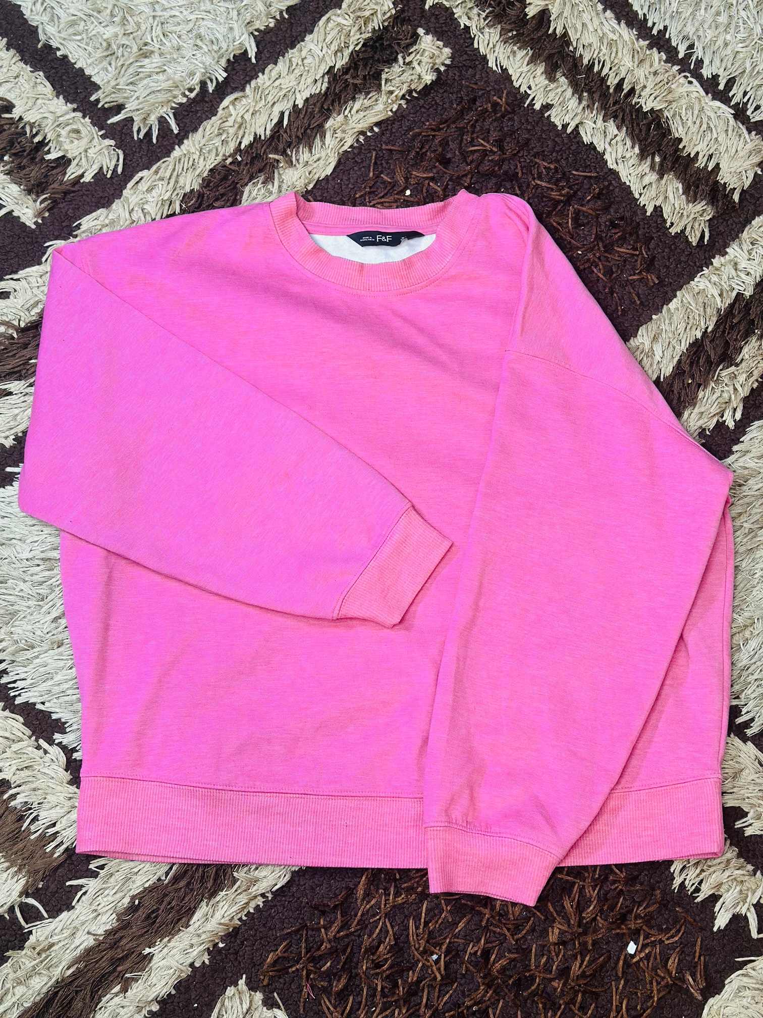 F and F Pink Crew neck Sweatshirt
