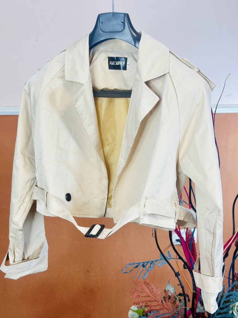 Flex Supply Ginger cropped Trench Style Jacket