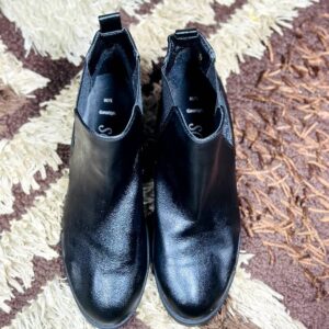 George Soft Soles Black Faux Leather Chelsen Boot