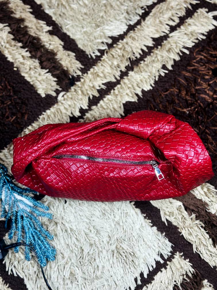 Italian Women Red Under Arm Handbag