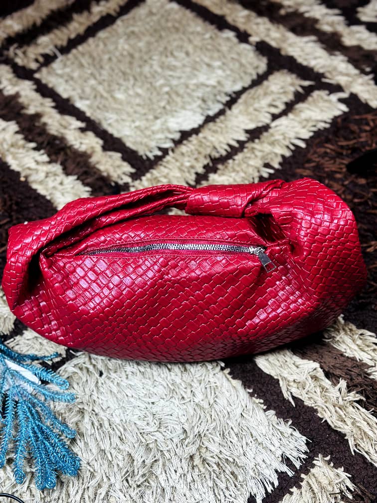 Italian Women Red Under Arm Handbag