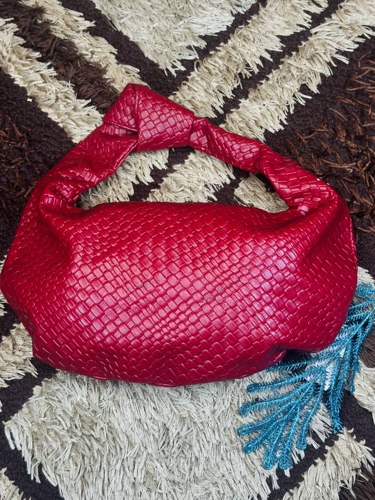 Italian Women Red Under Arm Handbag