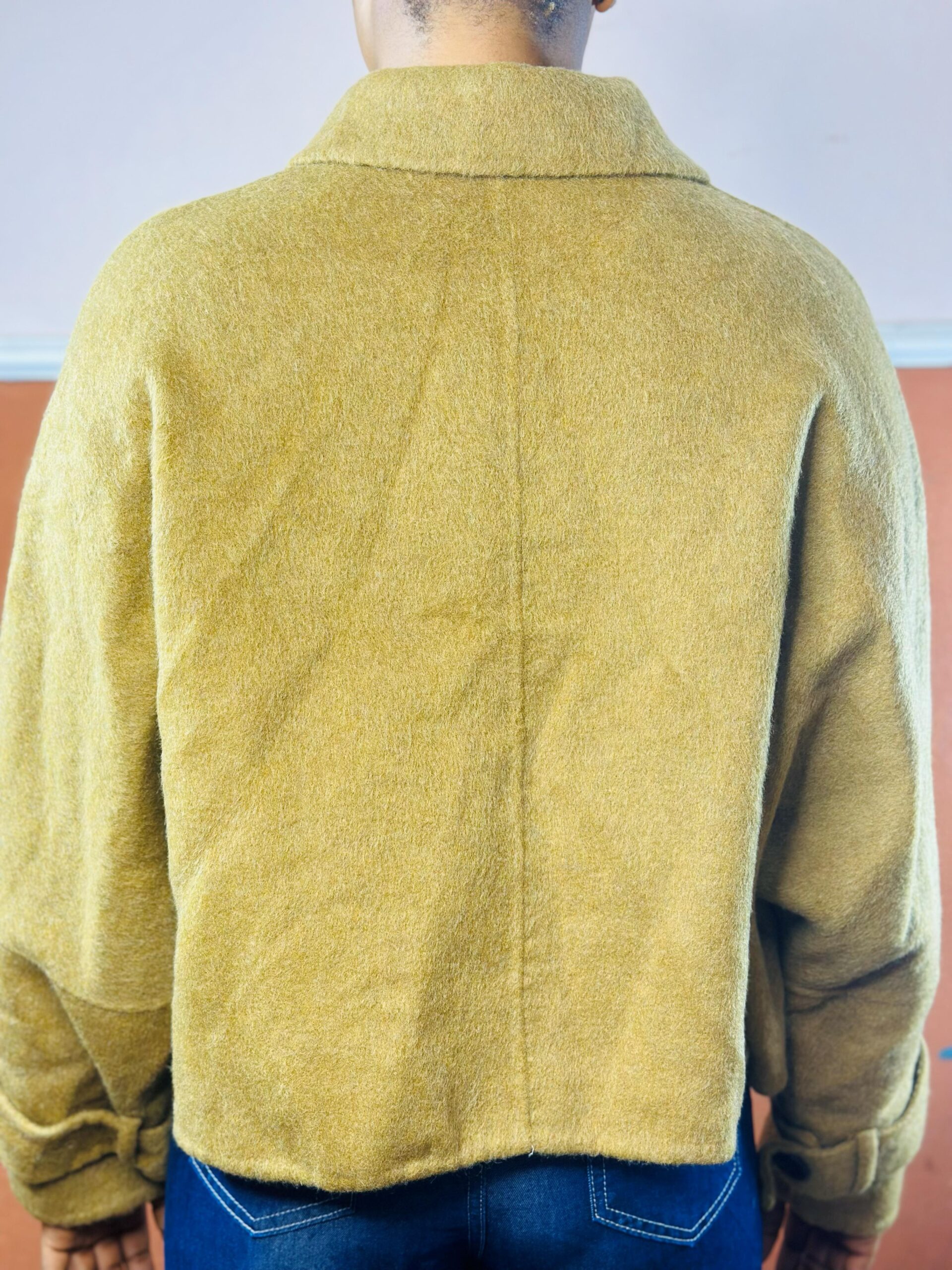 Khaki Oversized Bomber Jacket