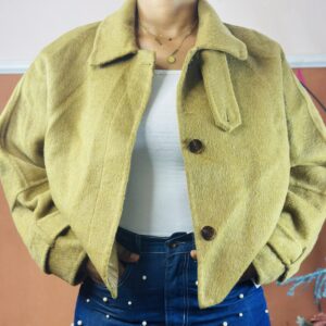 Khaki Oversized Bomber Jacket