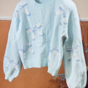 Light Blue Crewneck Knit Sweater