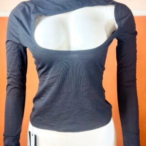 Luxe Knit Nursing Top Black