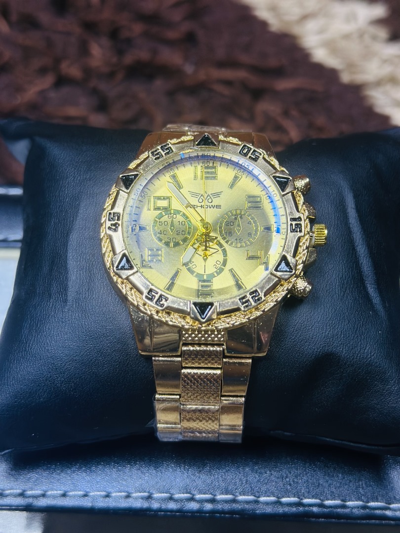 Luxury Gold zhowe Men Quartz wristwatch