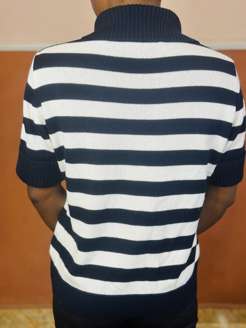 M High Neck short Sleeve Cardigan