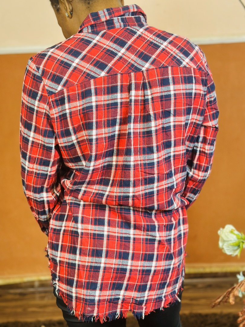 Red and Black Plain Shirt