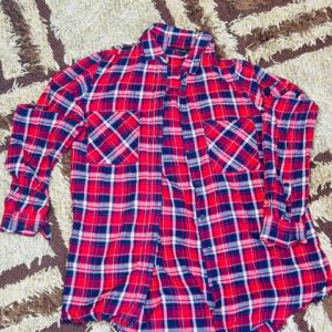 Red and Black Plain Shirt