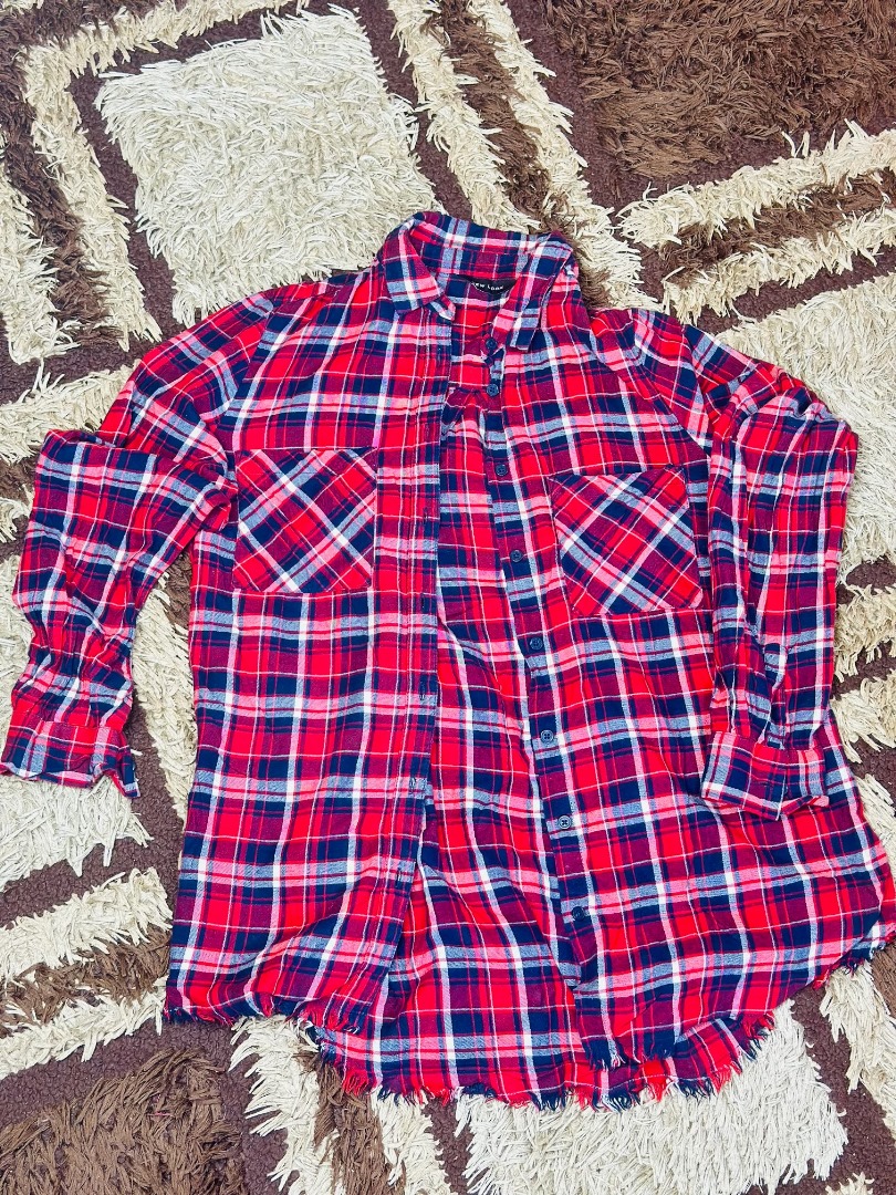 Red and Black Plain Shirt