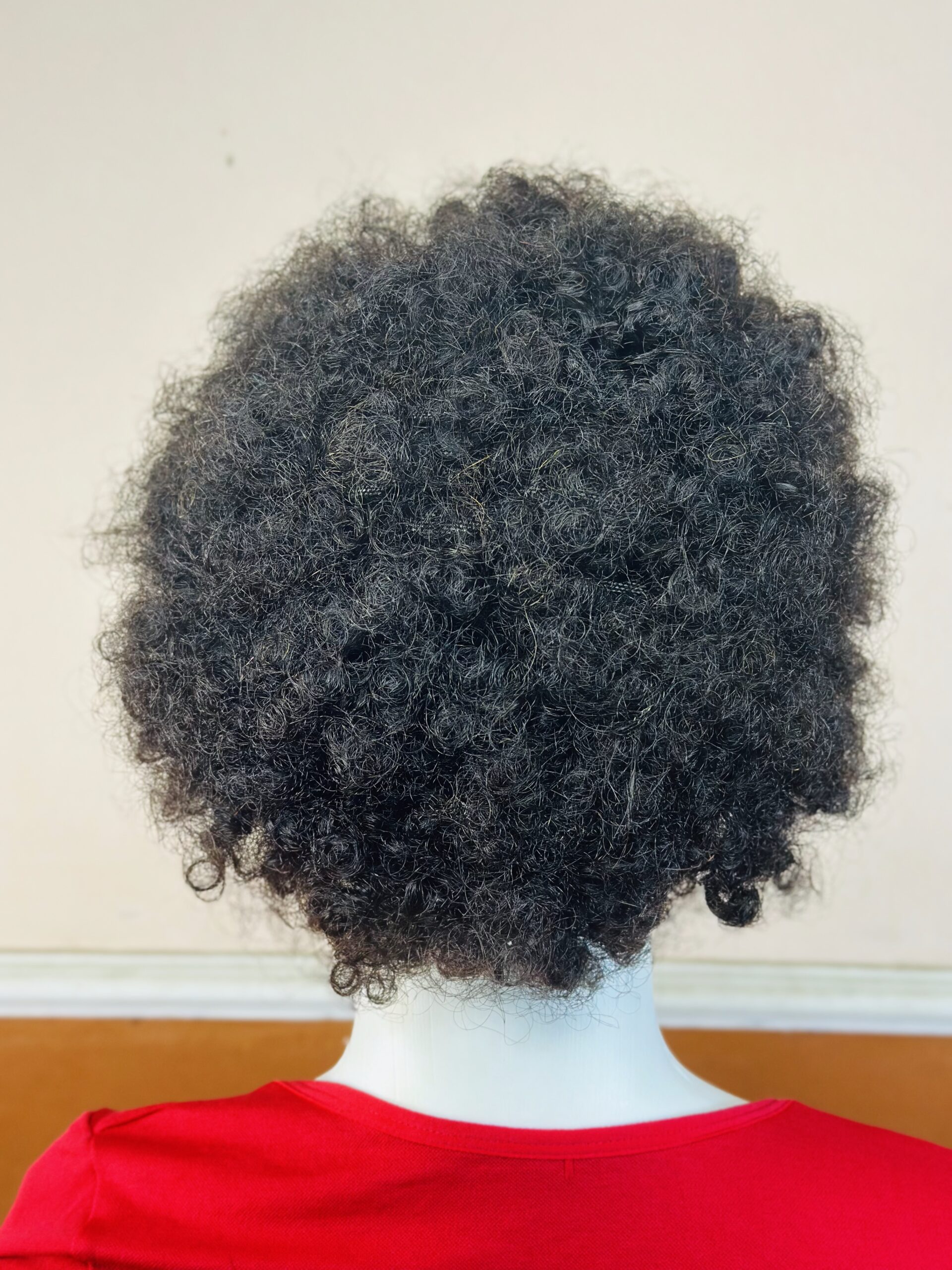 Short Black Afro Puff Synthetic Hair Wig