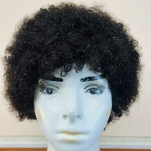 Short Black Afro Puff Synthetic Hair Wig