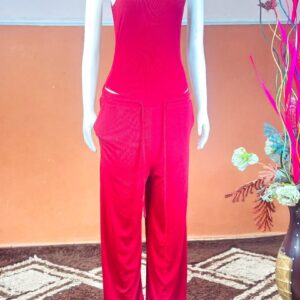 Sleeveless Maroon Jumpsuit