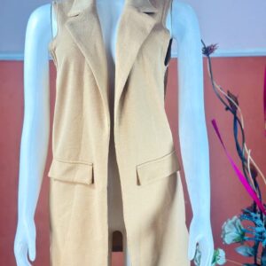 Sleeveless Notch Lapel Blazer