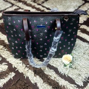 Tote Purse Top Handle Floral Handbag Faux Leather