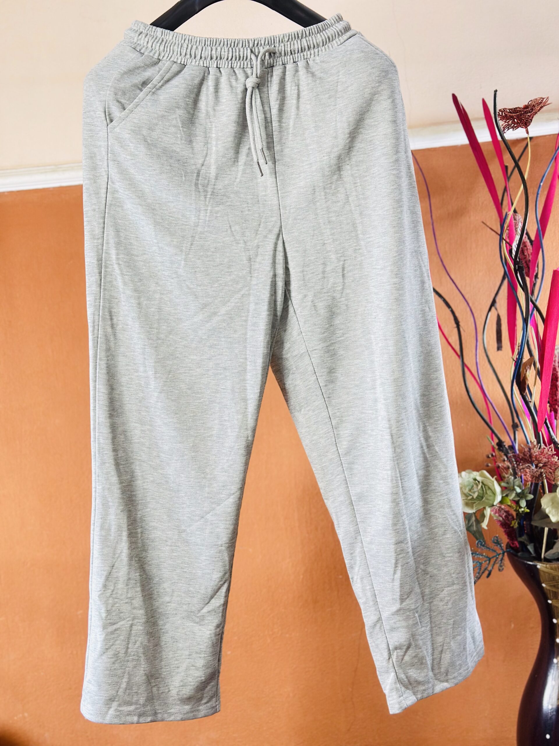 Unisex Grey Cutton Pullover Hoodie Sweater with Joggers