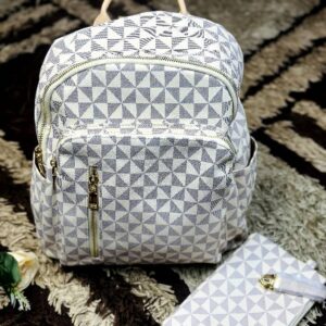 Women Leather Back Pack with Purse