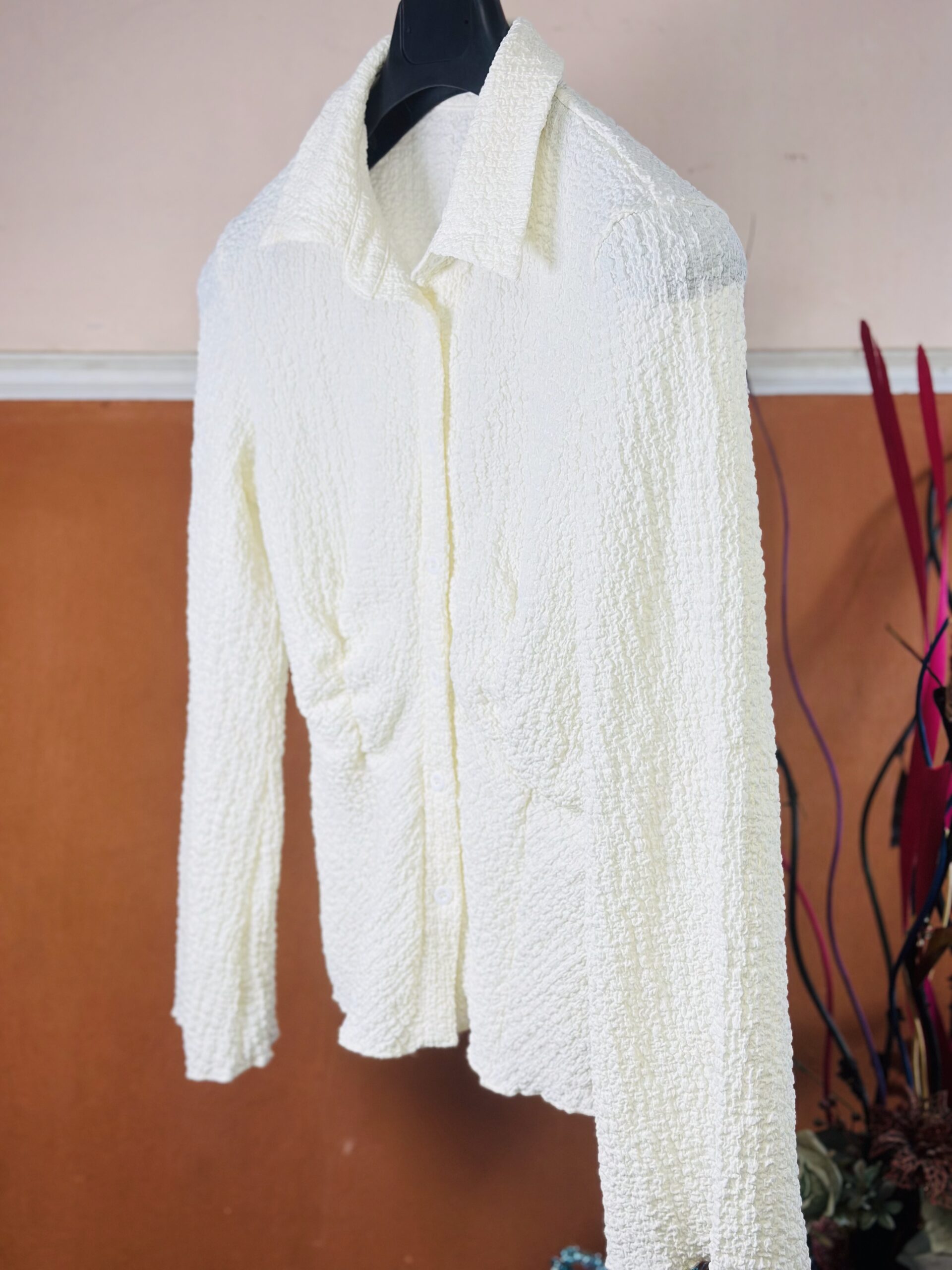 Women Texture Long Sleeve Summer Top