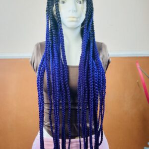 black and purple Braided Wig