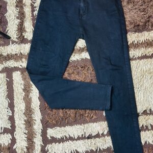 Black Waxed High Rise Skinny Jeans