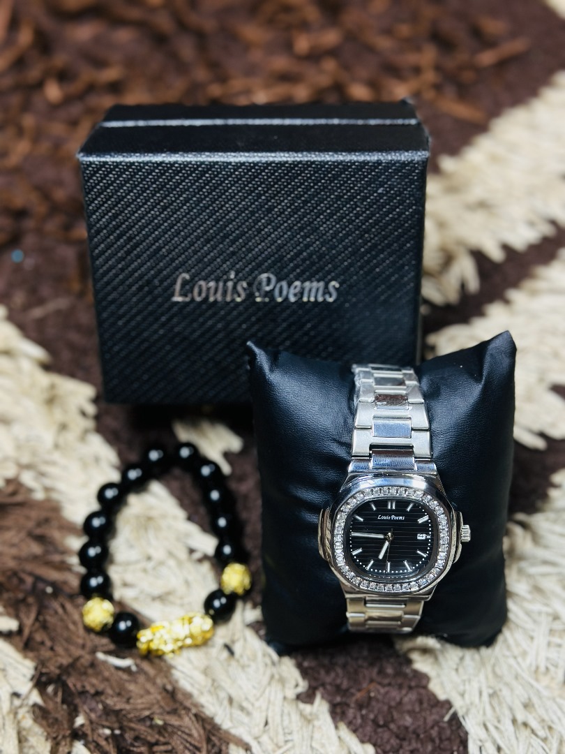 luxury louis poem wrist watch